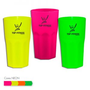 Copo Personalizável Neon 380ml - Plástico