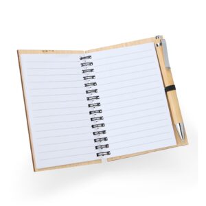 Caderno de Bambu com Caneta