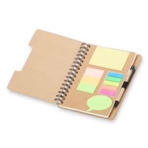 Caderno com Autoadesivos e Caneta