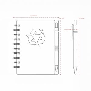 Caderno Ecológico com Caneta