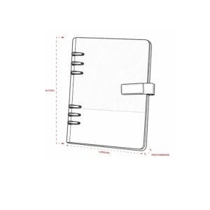 Caderno Fichário Couro Sintético