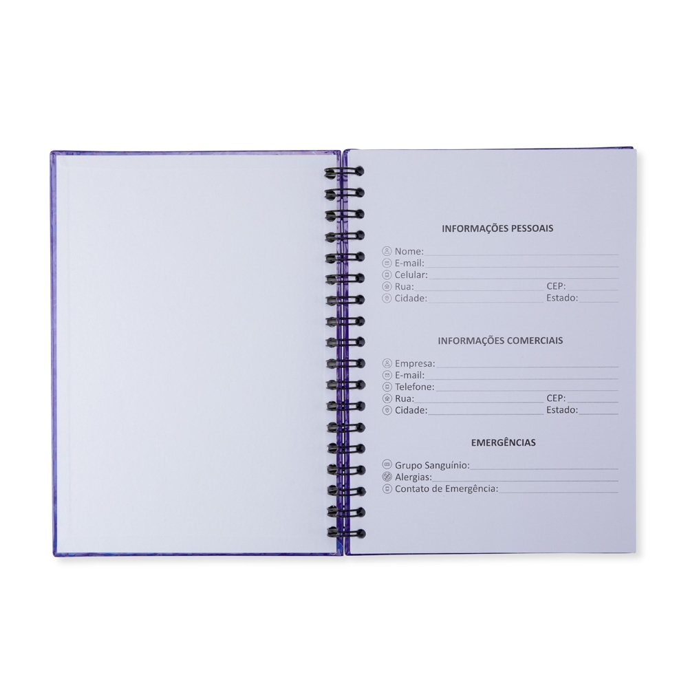 Caderno Holográfico Com Pauta